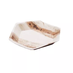Assiette palme hexagonale 24x2.5cm (13E01)
